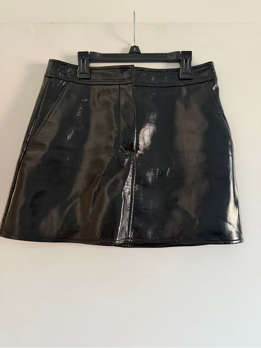 Black Faux Leather Mini Skirt